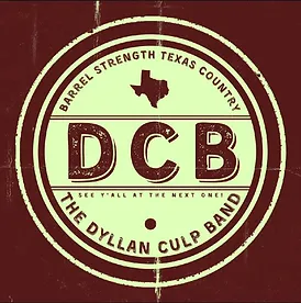 A red and white logo for the dylan culp band.